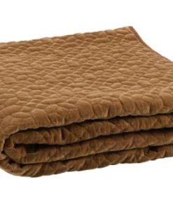 Bepurehome Couvre-lits Plaid 220x220 Cm Couvertoure En Velours Jaune Miel